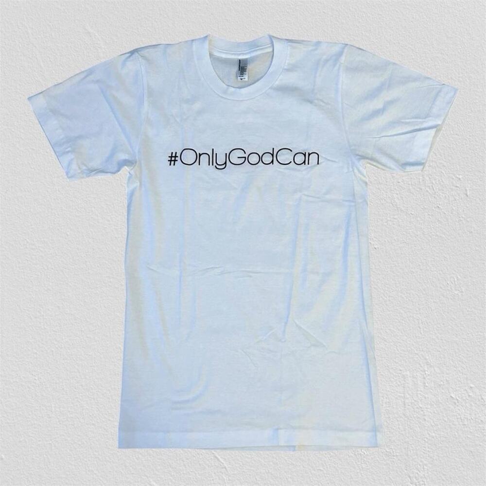 American Apparel White OnlyGodCan Graphic Tee - Size XS